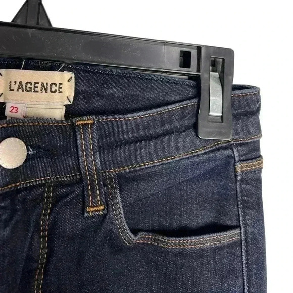 L’AGENCE Margot High Rise Skinny Jeans Midnight Navy Size 23 - Picture 5 of 10